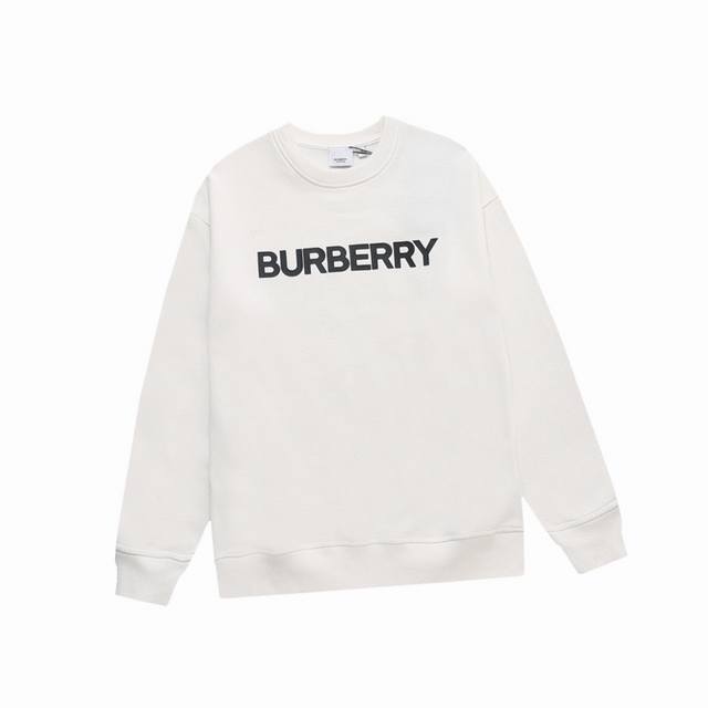 巴宝莉 Burberry 秋冬新品 经典字母压胶圆领卫衣 高端大气完美演绎，经典圆领卫衣宽松版型不挑人 面料采用400克纯棉面料，保证舒适性同时透气的同时又不透