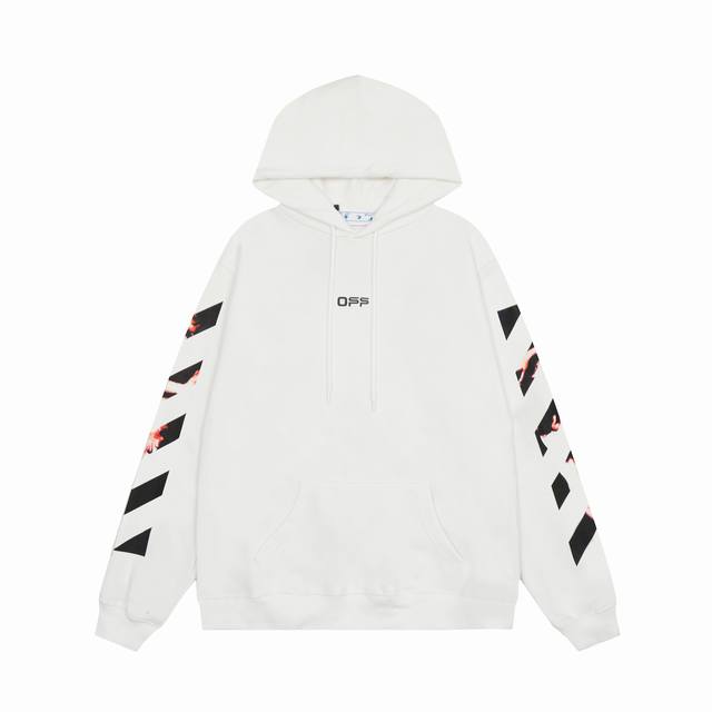 高版本off-White C O Virgil Abloh 卡拉瓦乔圣母油画印花连帽卫衣，男女同款，经久不息的爆款。采用420G高克重纯棉毛圈面料，德国进口机器