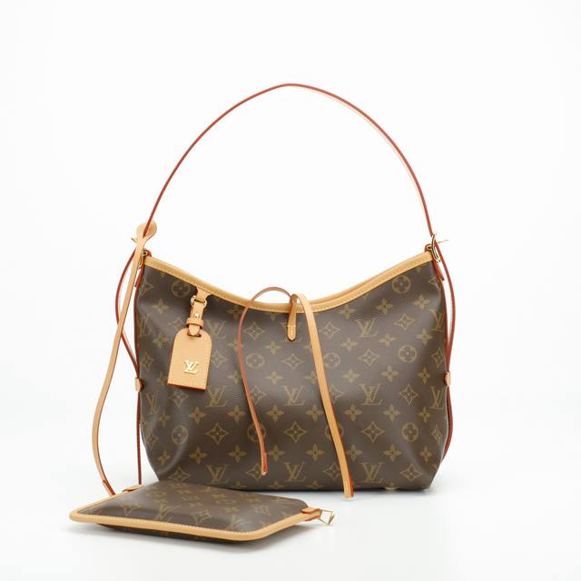 Louis Vuitton Lv Carryall 单肩斜挎包购物袋 #原单品质 容量大，宽肩带，蝴蝶结系口增加几分温柔感。敞口磁铁吸内扣取放平板小电脑非常方便