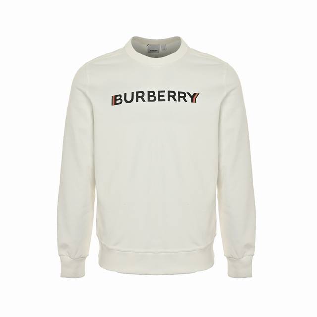 Burberry 巴宝莉 经典重影字母印花圆领卫衣 采用100%定织400G低弹无尘精棉面料，每一条都是手工单独裁剪，舒适灵便，可以说是怎么穿怎么舒服了采用10