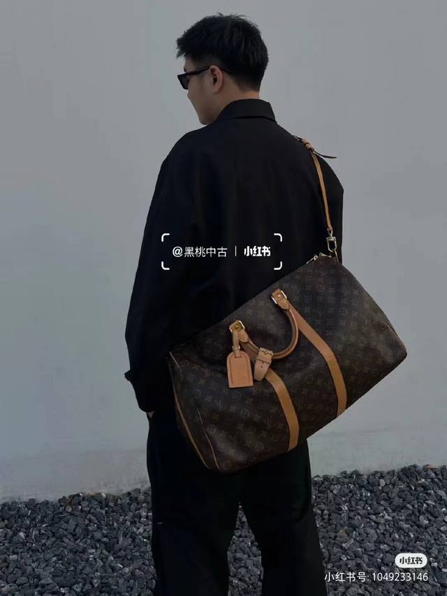 Louis Vuitton Lv Keepall 老花波士顿旅行袋m41418 上身参考