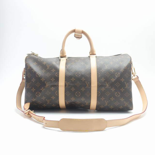 Louis Vuitton Lv Keepall 45 老花波士顿旅行袋m41418 此款与日本设计师藤原浩合作设计的keepall 旅行袋融汇品牌传统元素，M