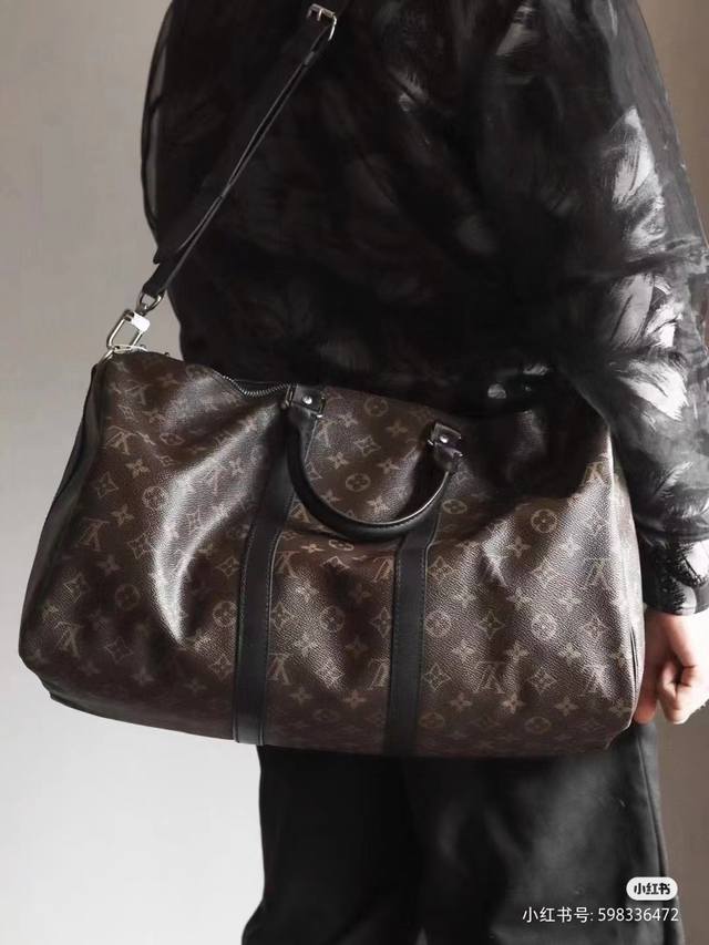 Louis Vuitton Lv Keepall 老花波士顿旅行袋m56711 上身参考