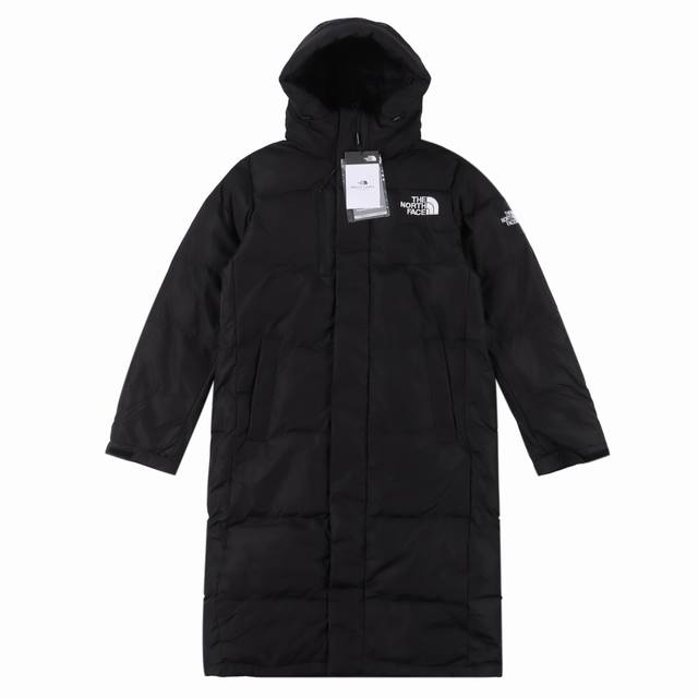 The North Face 北面tnf 长款连帽羽绒服 进口barudan 百灵达绣花机定制万针电绣，采用进口7号针，进口绣线，保证每字饱满、立体、清晰，可称