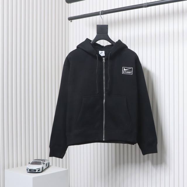 Nike X Stussy 耐克斯图西联名 拉链抽绳连帽 官网新款 独家供应 原版购入 高端复刻 区别市面通货 定制原版一致高克重抓绒面料 保暖舒适 Os立体版