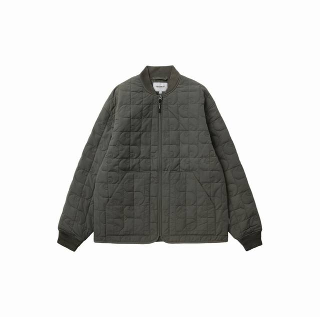 Carhartt Wip Fw24 Logo图案满印绗缝立领薄款棉服外套 定制辅料 三标齐全 百年经典工装品牌carhartt于1889年创造传奇 于底特律开创