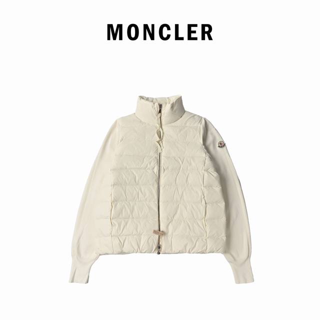 Moncler蒙口24S新款袖子拼接针织立领轻薄羽绒服外套 秋冬新款羽绒拼接夹克 羽绒填充实穿性同时增加了拼接流行元素 短款版型 纯色系列高级感十足 货号101