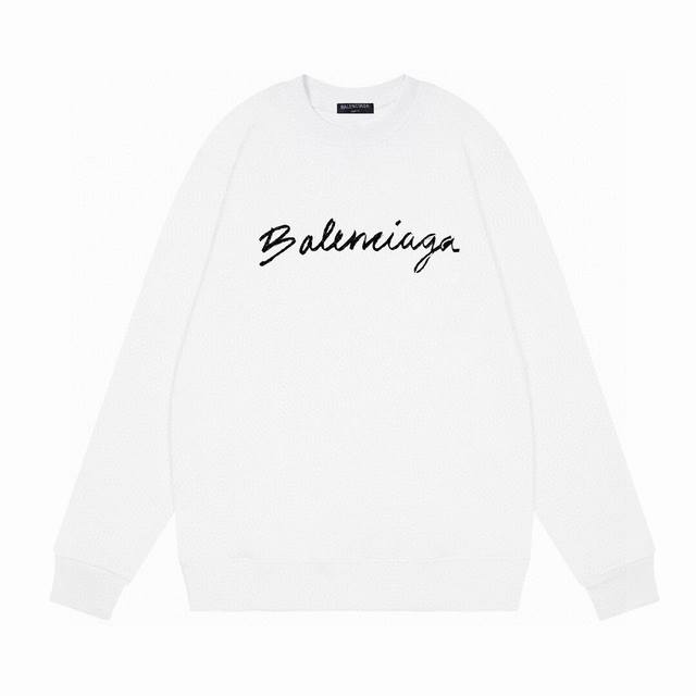 Balenciaga 巴黎世家新款草写字母印花经典，日常穿搭卫衣，高克重面料超级舒适！ 元素碰撞！让整款气质升提一个档次！时尚而平不庸！低调百搭又具有品牌特色的