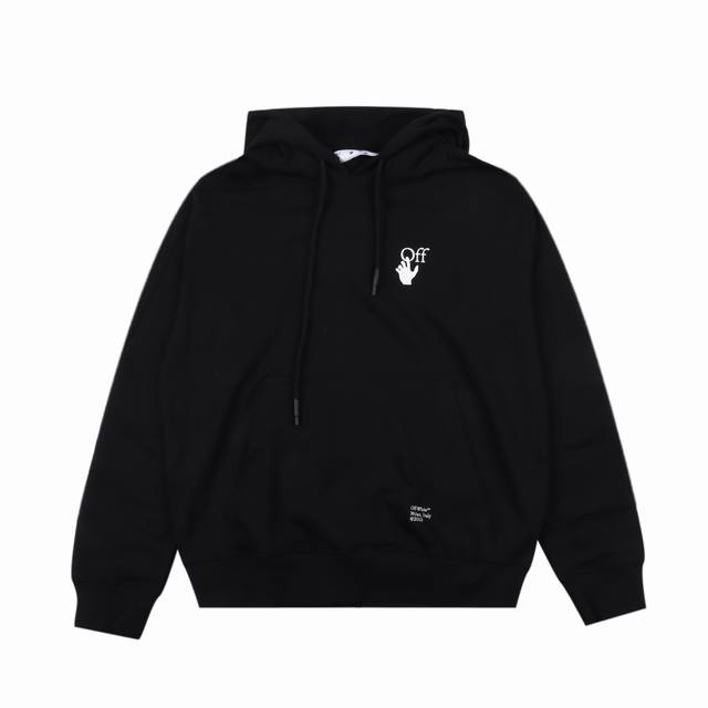 Off-White Ow卡拉瓦乔黑白宗教帽衫 这款帽衫采用460克重双股双纱毛圈面料，前后印花为热固油墨加数码直喷工艺，清晰细腻完美还原。这款黑白宗教，和21款