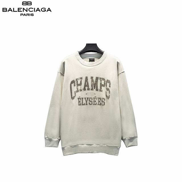 Balenciaga巴黎世家 24Ss 印花联名款圆领卫衣 100%棉 采用订色订染毛圈纯棉卫衣面，420G双股双纱，手感舒适 进口针织针梳棉进行制作，厚度适中