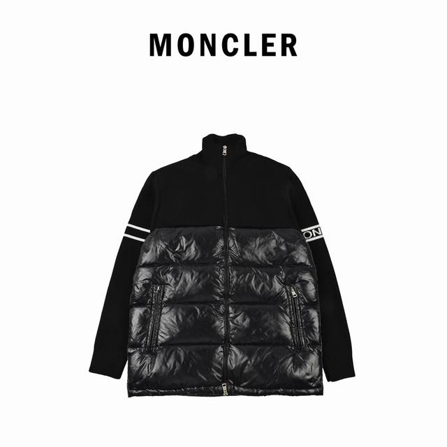 Moncler 轻薄加衬羊毛拉链羽绒外套 此款男士羽绒拉链采用柔软的羊毛混纺面料制成，在天气较温和时可作为外套穿着。 此款加衬羊毛拉链的隽永廓形与现代绗缝图案相