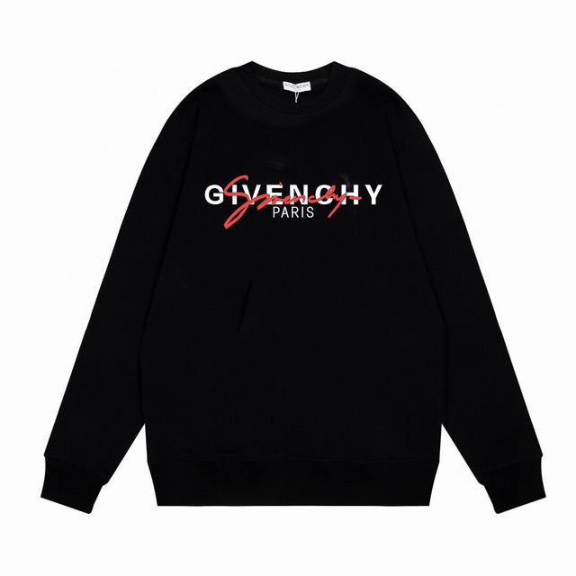 Givenchy 纪梵希新款字母圆领卫衣！简单的设计看起来特别大方！版型剪裁特别有讲究！上身很洋气显瘦内搭外穿都看高密针织圆领设计，平整简约！亲肤透爽！高克重面