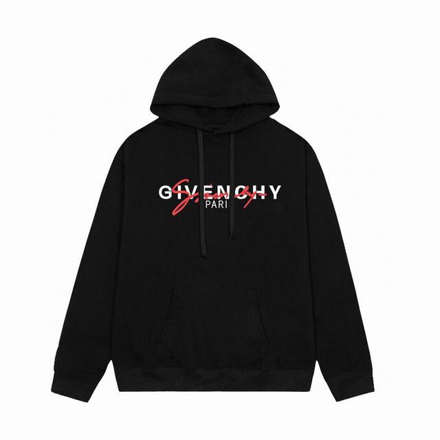 Givenchy 纪梵希秋冬新款字母连帽卫衣！简单的设计看起来特别大方！版型剪裁特别有讲究！上身很洋气显瘦内搭外穿都看高密针织设计，平整简约！亲肤透爽！高克重面