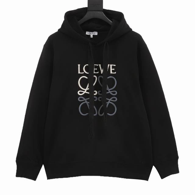 罗意威loewe 经典款立体刺绣飘带连帽卫衣 Size：S-Xl