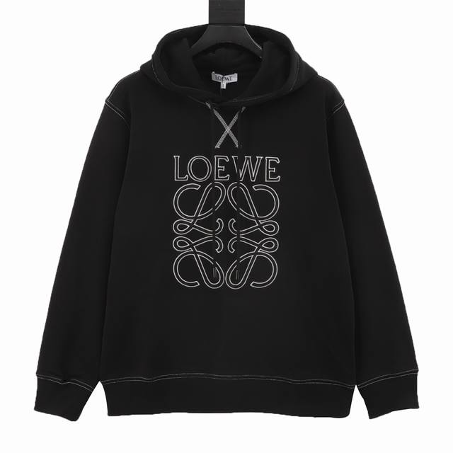 罗意威loewe 经典款立体刺绣明线车缝连帽卫衣 Size：S-Xl