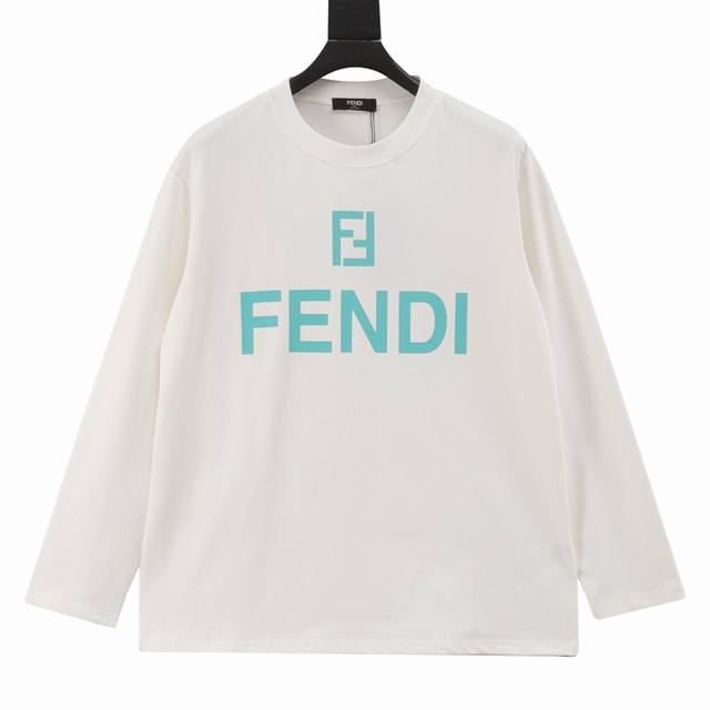 Fendi 芬迪 24Fw 后背小熊印花logo长袖t恤 面料采用高克重300G重精梳棉，定制1:1螺纹，面料舒适亲肤无异感， 定染面料，纺织密度高，垂感佳，不