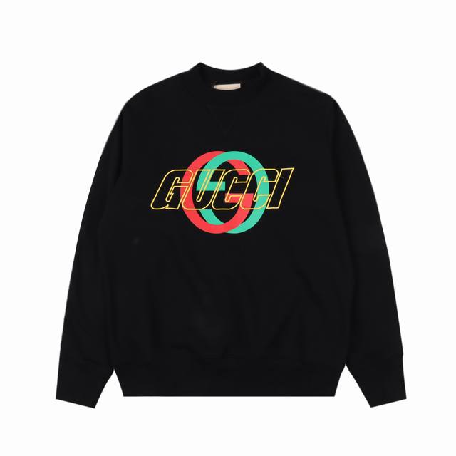 古驰gucci经典款 环形双g印花字体刺绣卫衣 Size:S-Xl