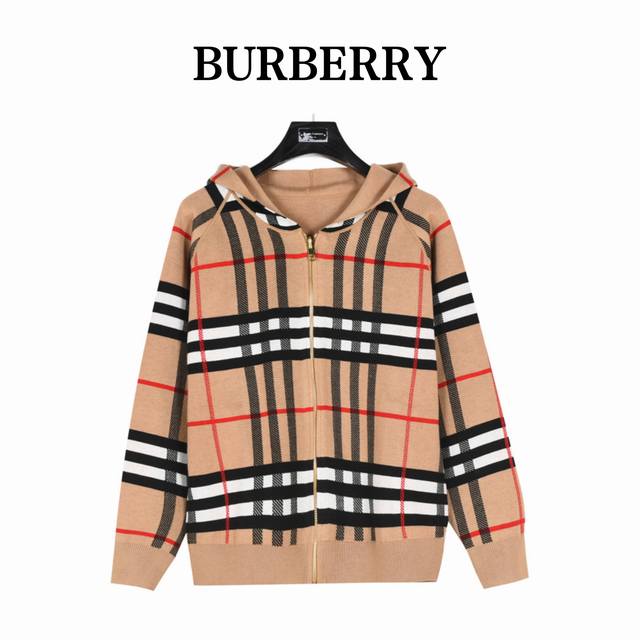 Burberry 巴宝莉 经典格纹双面穿羊绒针织长袖连帽外套 官网秋冬新款 经典格纹、战马提花 双面穿高级风格设计 面料柔软款特别高级感的一款 超级百搭一点都不