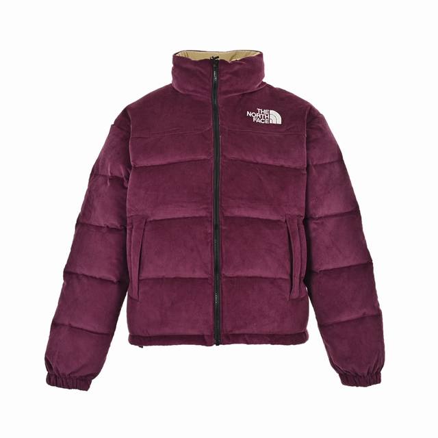 The North Face 北面 92'S限定款灯芯绒爽面穿羽绒服 有备用防雨帽隐藏折叠在衣领内 灯芯绒一面前后胸采用刺绣logo 两只拉链口袋 黑色防泼水一