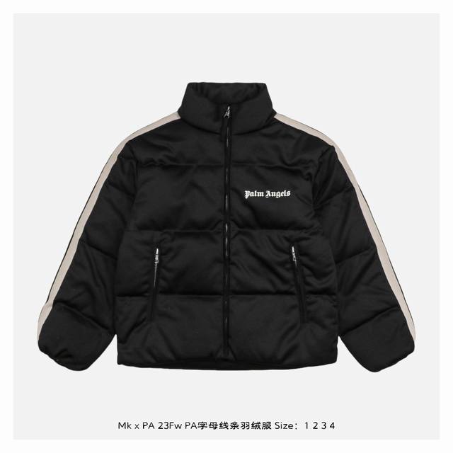 Moncler X Palmangels 联名 23Fw Pa字母线条羽绒服 Moncler Genius邀集众多当红设计师以品牌经典的羽绒打造个性设计，王一博