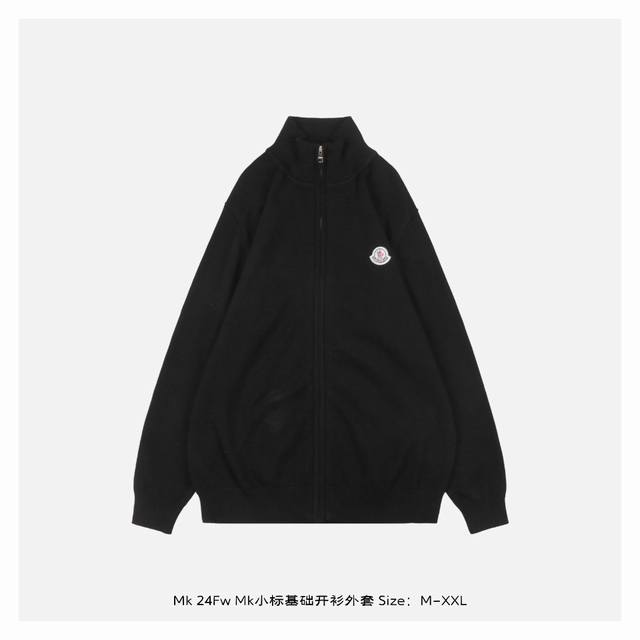 Moncler 蒙口 24Fw Mk小标基础开衫外套 采用混纺材质面料，柔顺保暖，抗起球性能好，采用进口无缝电脑横机全卷边编织，单件机编时间超过90分钟，胚身+