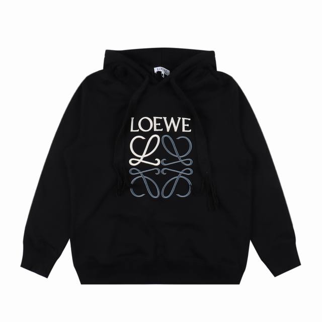 罗意威loewe 经典款立体刺绣飘带连帽卫衣 Size：S-Xl