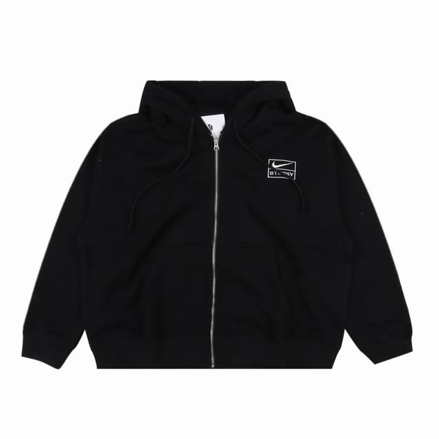 Nike X Stussy 耐克斯图西联名 拉链抽绳连帽卫衣外套 官网新款 独家供应 原版购入 高端复刻 区别市面通货 定制原版一致高克重抓绒面料 保暖舒适 O