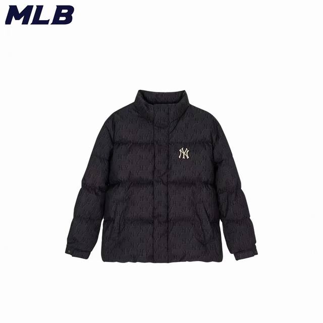 Mlb 洋基队 24Ss暗纹满印羽绒服 Ny经典老花原素， 满印字母logo火爆上线！官网爆款 明星网红上身同款 内里顶级90白鸭绒填充，蓬松饱满，双层防绒内胆