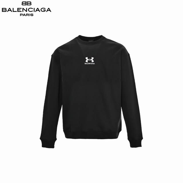 Balenciaga 巴黎世家 24Ss安德玛联名刺绣l0Go长袖 采用订色订染毛圈纯棉卫衣面，420G双股双纱，手感舒适 进口针织针梳棉进行制作，厚度适中，有