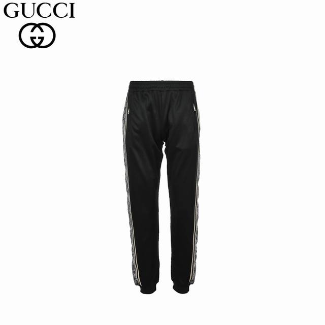 Gucci 古驰 经典蛇纹织带套装长裤 原版购入，完美还原。定织定染面料，侧边蛇纹logo完美对位，区别市面错误版本，定制五金，水洗标，下摆袖口螺纹还原zp。