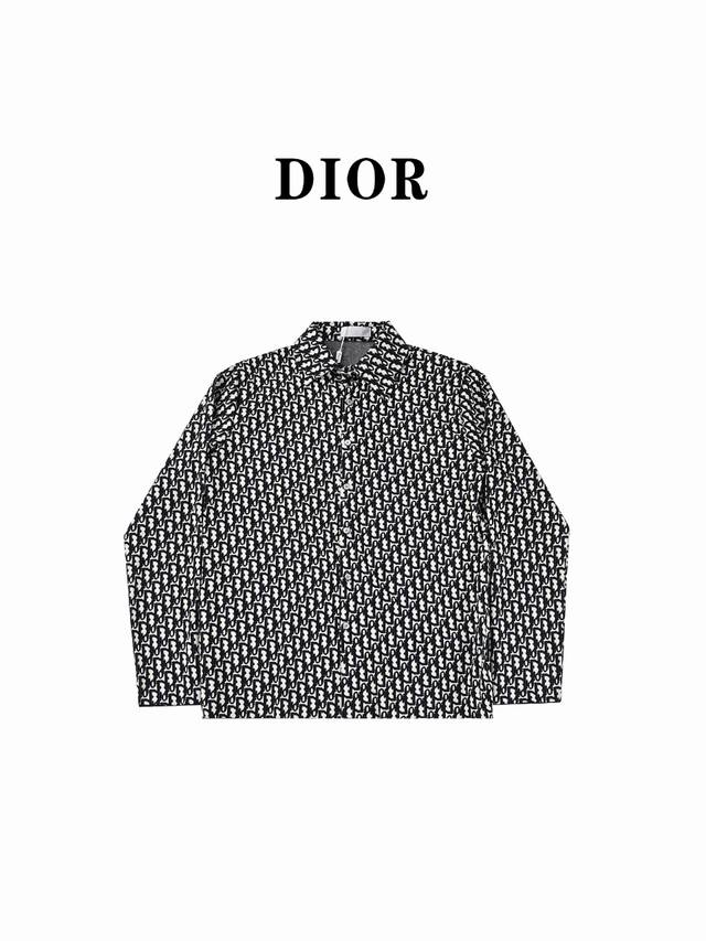 Dior 迪奥cd 老花满印提花长袖衬衫 面料弹性十足，整件衣服大身必须单独定织，门襟内侧包口织带单独定织，袖口下摆做锁边处理，全衣身对位，， 针织提花高弹面料