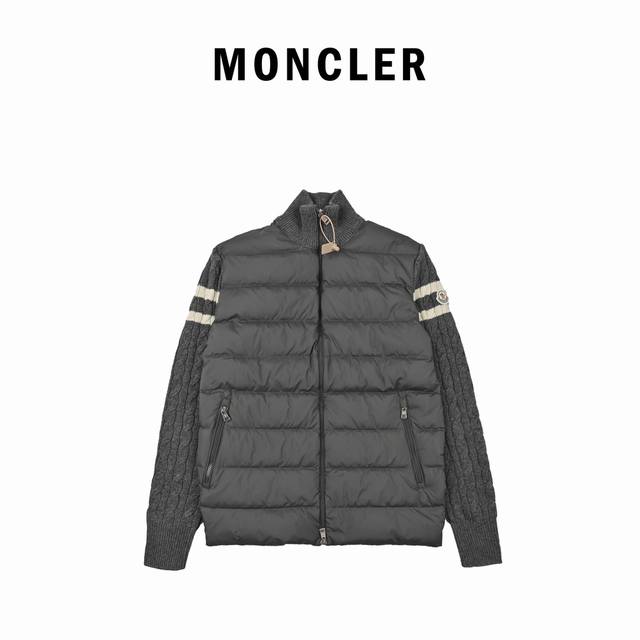 Moncler蒙口24Ss羊毛混纺拼接羽绒服 今年拼接羽绒服太火啦 整件衣服比较轻薄，没有想象那么臃肿，羽绒的蓬松度也是可以的，毛织部分跟柜柜一样的羊毛混纺，领