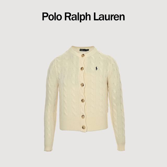 Ralph Lauren 拉夫劳伦 绞花羊毛复古麻花针织开衫 女款 麻花编织羊毛羊绒针织开衫很火很火的一款开衫 无论是版型 还是质地都经得起pk不是市面上腈纶材