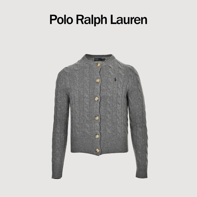 Ralph Lauren 拉夫劳伦 绞花羊毛复古麻花针织开衫 女款 麻花编织羊毛羊绒针织开衫很火很火的一款开衫 无论是版型 还是质地都经得起pk不是市面上腈纶材