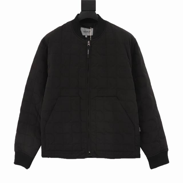 Carhartt Wip Fw24 Logo图案满印绗缝立领薄款棉服外套 定制辅料 三标齐全 百年经典工装品牌carhartt于1889年创造传奇 于底特律开创