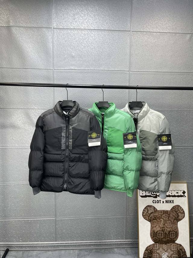 Stone Lsland石头岛fw Nylon Metal Down Jacket Topstoney 金属尼龙羽绒棉服 实拍图 高版本 细节过硬 随意对比 此