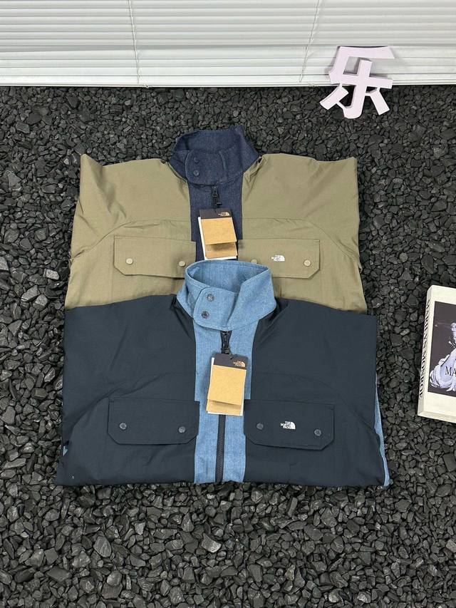 The North Face Ue夹克男友风工装夹克 北面经典ue黑标系列 线上 0+ 设计师款牛仔布+Cordura防撕裂户外梭织coolmax面料拼接！亮点