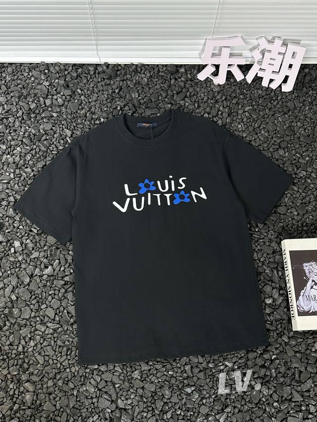 Louis Vuitton 路易威登 Lv23Ss夏季蓝色小花图案印花短袖t恤 - 热度款tee！潮男潮女必备单品！可随意穿搭！对色对位直喷工艺！图案呈现出来立