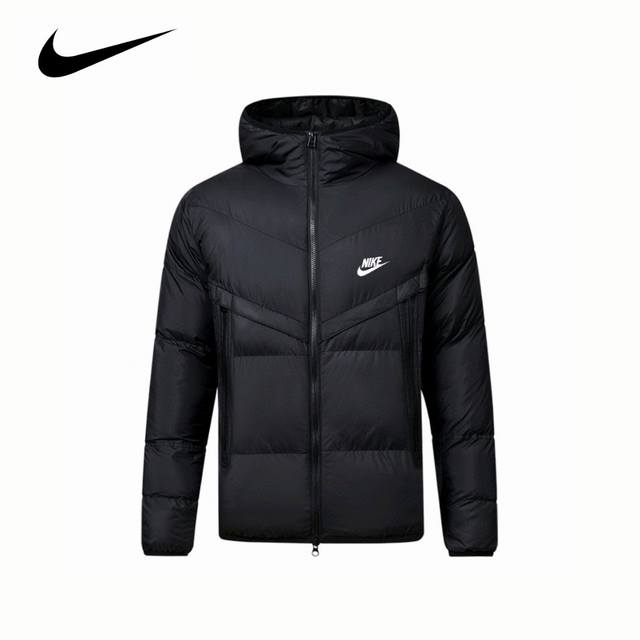 顶级版本 专柜品质 耐克nike As 经典短款连帽羽绒棉服外套 Nike As M Nsw Sf Windrunner Hd Jkt 24Ss 冬季情侣款男士