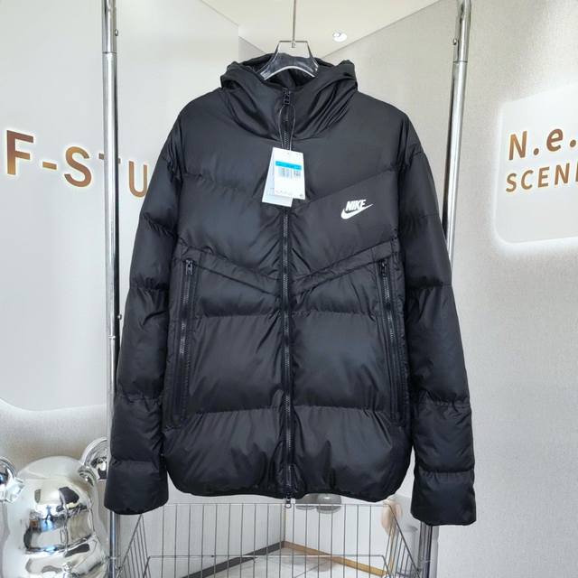 顶级版本 专柜品质 耐克nike As 经典短款连帽羽绒棉服外套 Nike As M Nsw Sf Windrunner Hd Jkt 24Ss 冬季情侣款男士