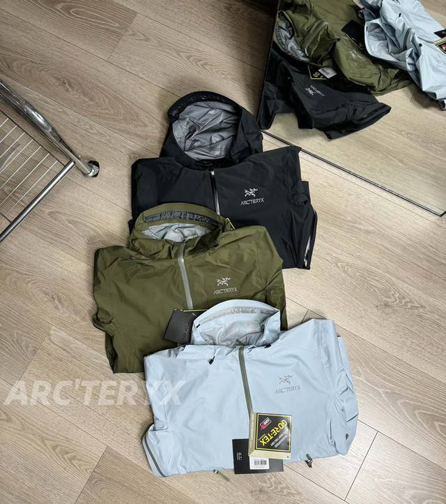 上新上新 顶级版本 -24Ss秋冬新款arc Teryx Beta Lt Jacket-Men'S始祖鸟gtx户外防水硬壳冲锋衣机能风拉链夹克- 颜色:黑色 军