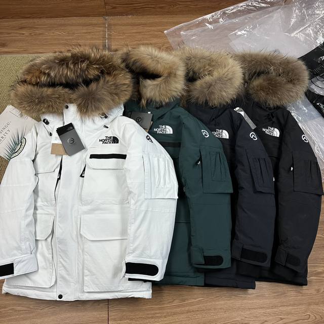 The North Face 北面 巅峰联名大鹅系列southern Cross Parka 光电子机能四口袋极地工装毛领羽绒服 最高版本区别市场通货超大水貂绒