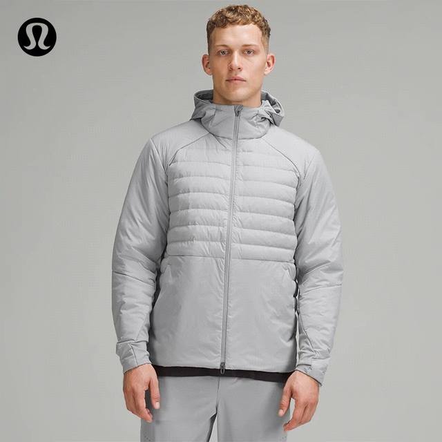 上新 露露拼接款连帽羽绒服 Lululemon Down For Lt 男女同款 轻薄款连帽运动专柜同款户外羽绒服！品质真的没得挑，无敌了！看品相就知道！无论是