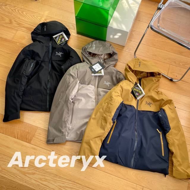 独家臻品arc‘Teryx 始祖鸟 Macai Jackt 冬季男款连帽羽绒服 金典买菜款 防风 防水 保暖 滑雪服 冲锋衣 无缝压胶，立体刺绣logo，最新g