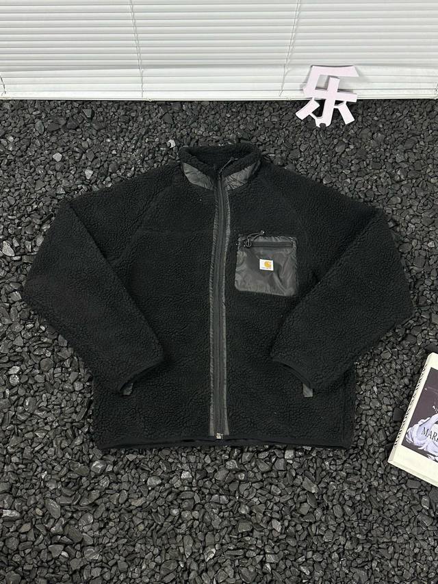 Carhartt Wip 卡哈特 秋冬款羊羔绒绒保暖拼接口袋外套男女款 - 插肩款的设计 各种身材轻松驾驭。辅料全部开模定制，厚实羊羔绒+拼色口袋 全套辅料原版