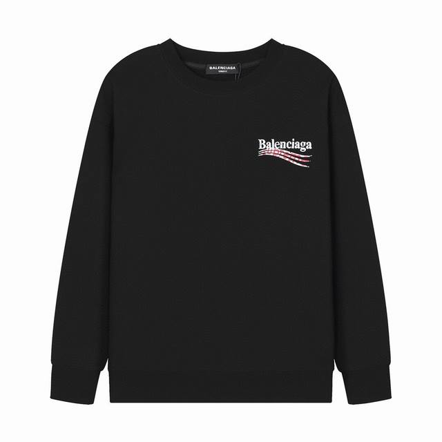 上新 顶级版本 Balenciaga 巴黎世家联名supreme 2024秋冬联名系列logo可乐印花 圆领卫衣打底衫男女同款 本款圆领卫衣采用高端32S双纱3