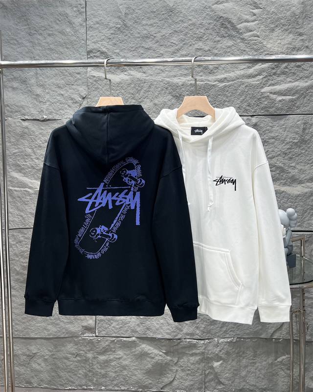 斯图西 Stussy 斯图西冬季新款加厚480G抓绒连帽卫衣休闲情侣款925 顶级版本，细节版本1:1复刻 重磅专柜最新款！走一波！绝对私房牛货！480G高克重