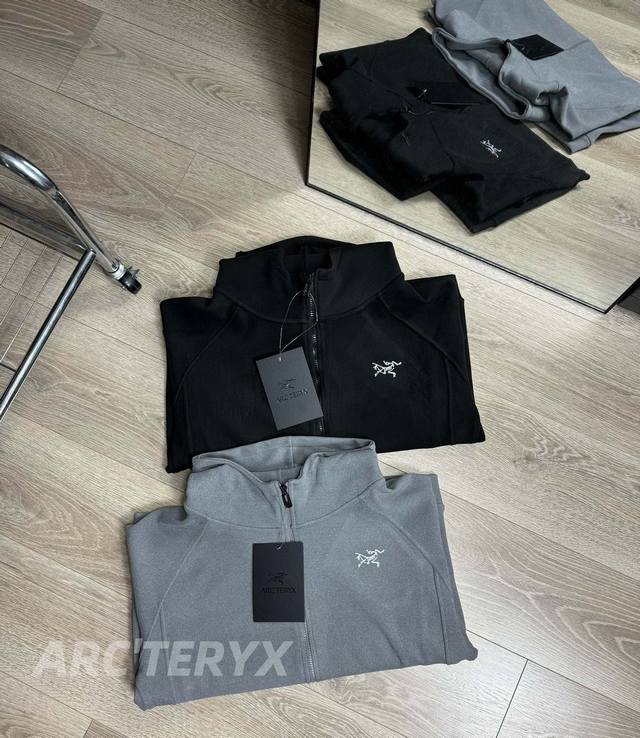 上新上新 -24Ss秋冬新款arcteryx 始祖鸟羊毛呢情侣连帽卫衣帽衫- 颜色:黑色 灰色 尺码l 4Xl 立体连帽裁剪 落肩袖版型 上身休闲大气 面料采用