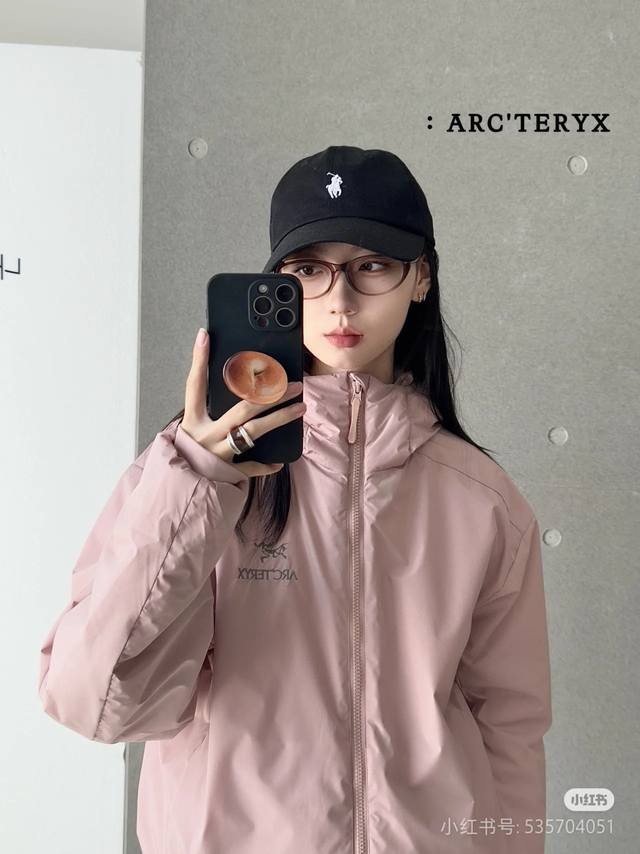 粉色咨询图 Arcteryx 始祖鸟阿童木冬季轻量防风防水户外冲锋衣 连帽棉服