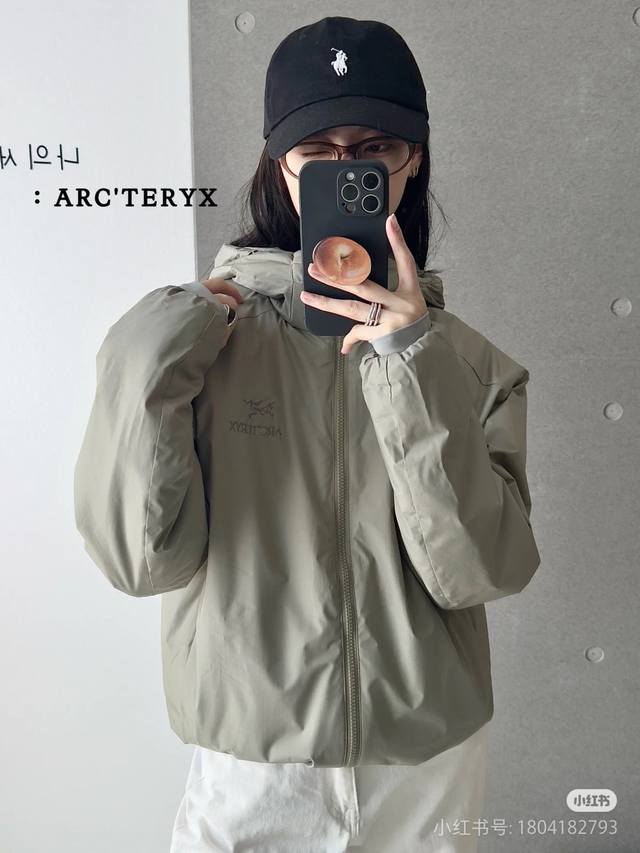 军绿色 咨询图 Arcteryx 始祖鸟阿童木冬季轻量防风防水户外冲锋衣 连帽棉服